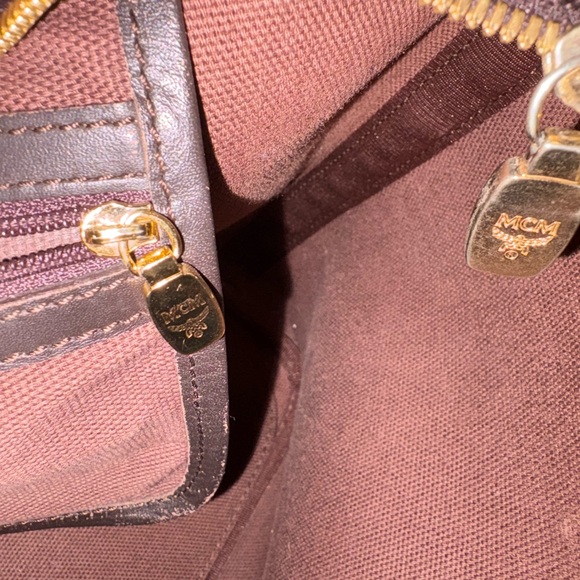 MCM Cognac Visetos Tote Bag - Picture 9 of 11